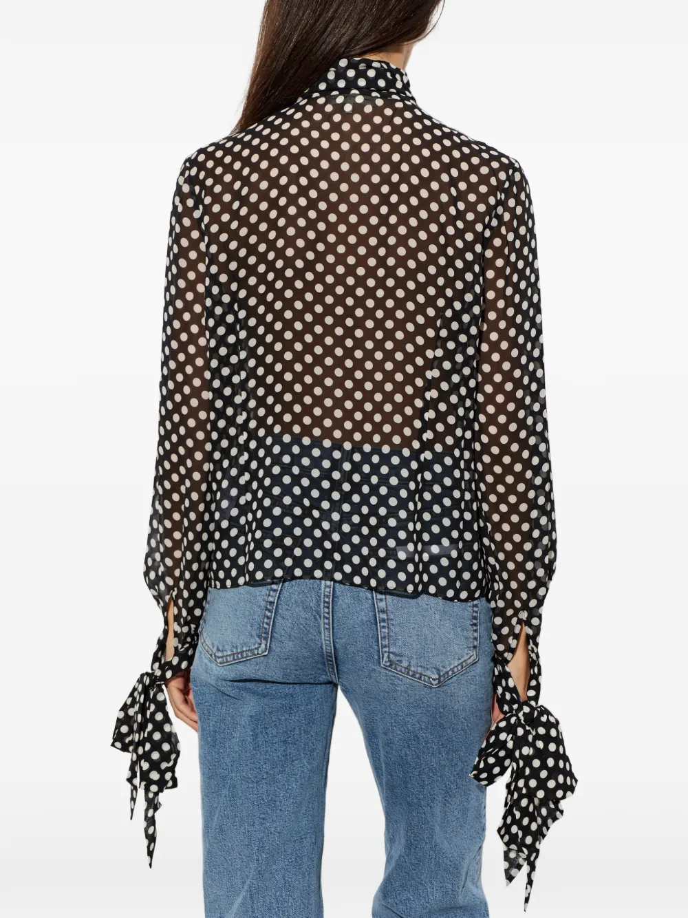 FRAME Blouse met stippen Zwart