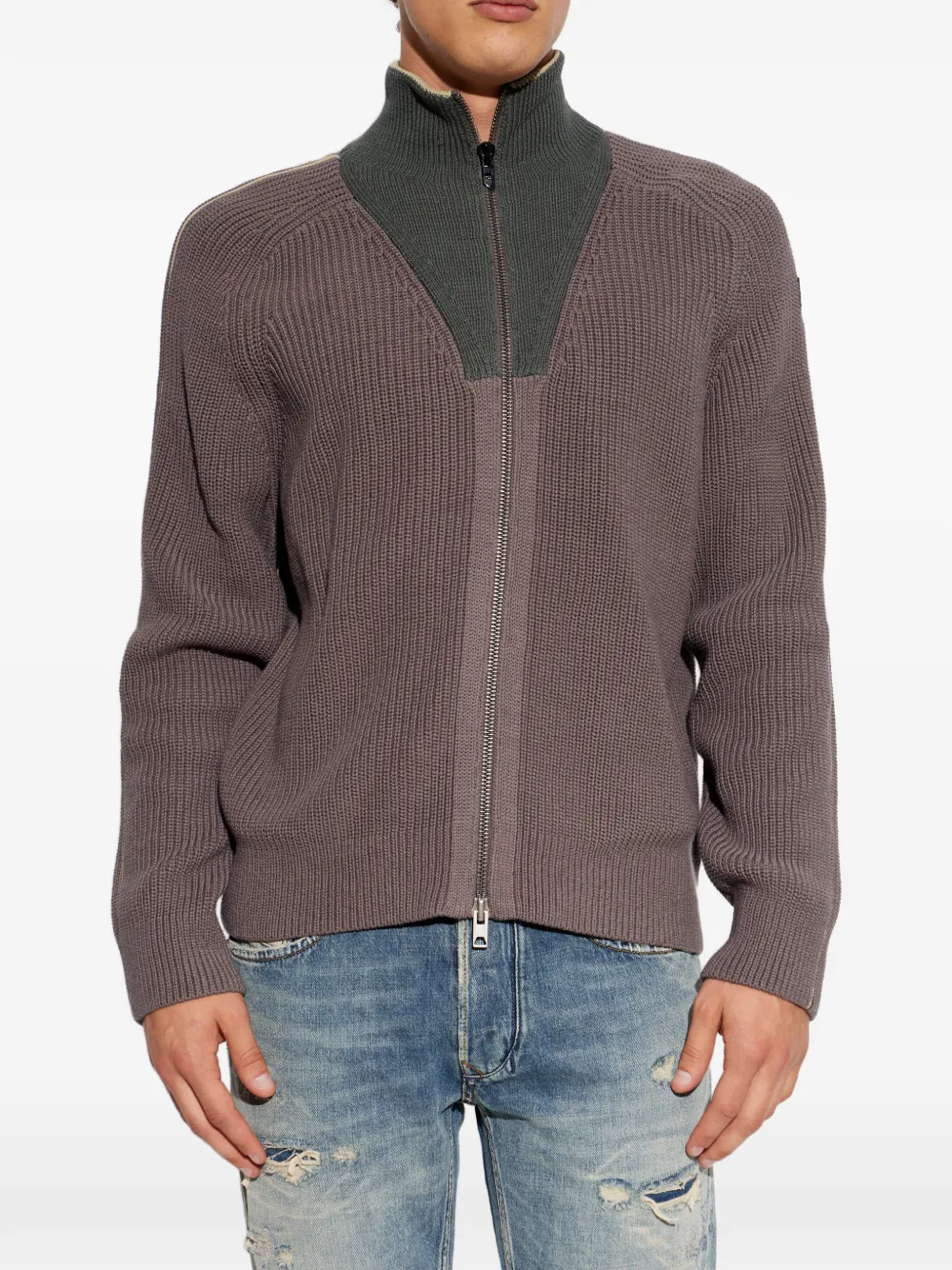 Diesel K-Orio vest met rits Bruin