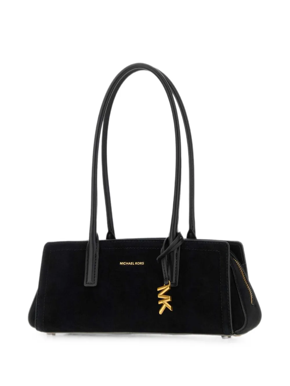 Michael Kors small Laila suede shoulder bag Zwart