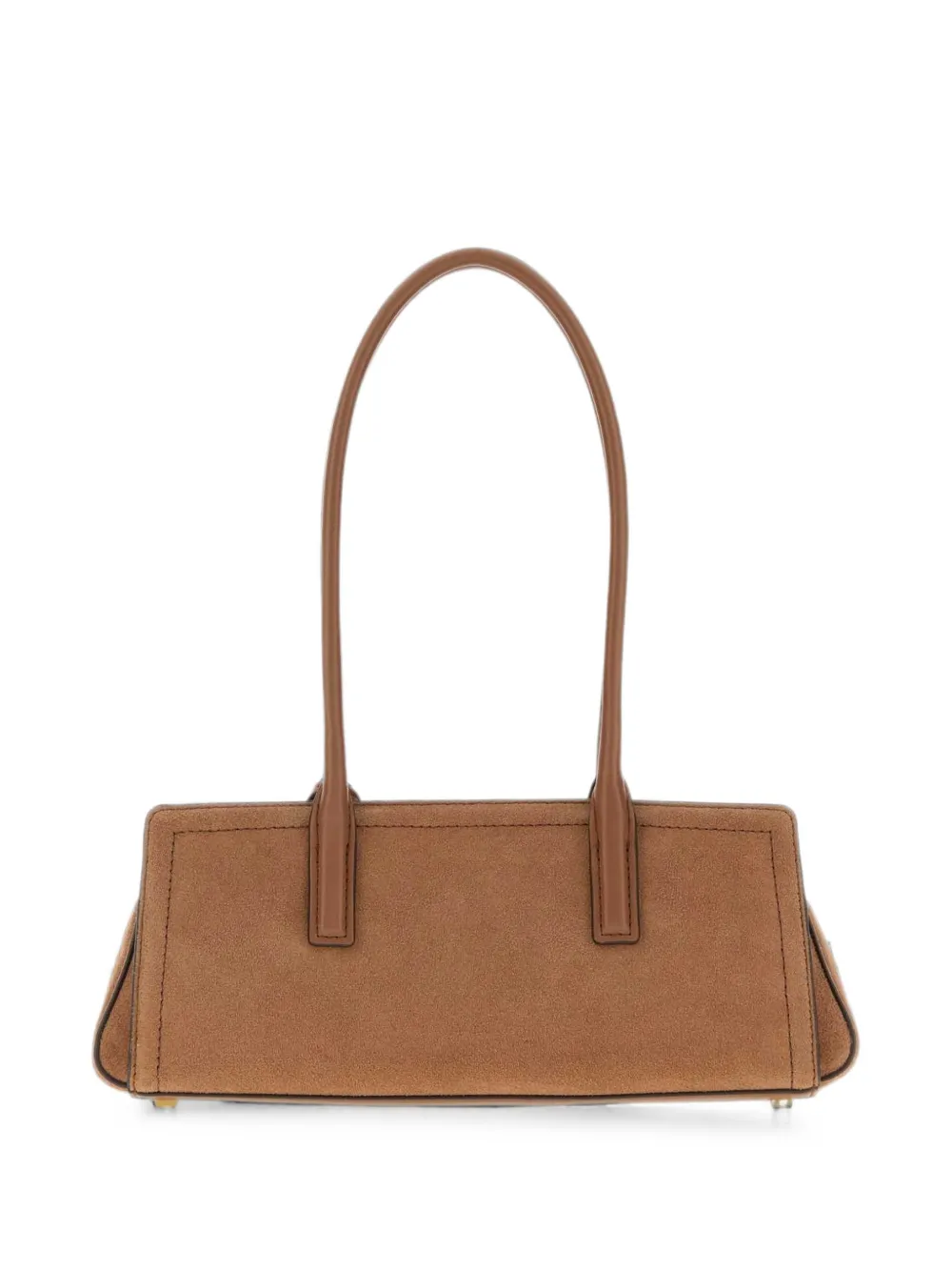 Michael Kors suede-finish logo-pendant east-west bag Bruin