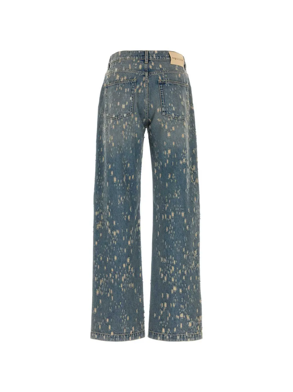  Alexander Mcqueen Vaqueros Rectos Con Efecto Envejecido - Azul 