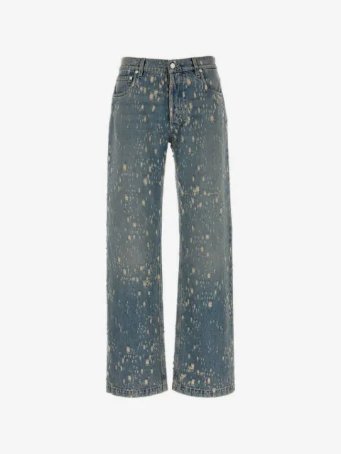 Alexander McQueen jeans rectos con efecto envejecido
