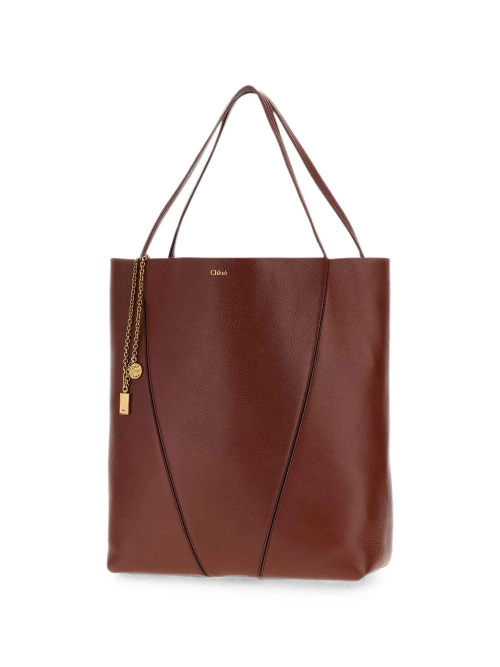 Chloé Grote Spin shopper van bewerkt leer Bruin