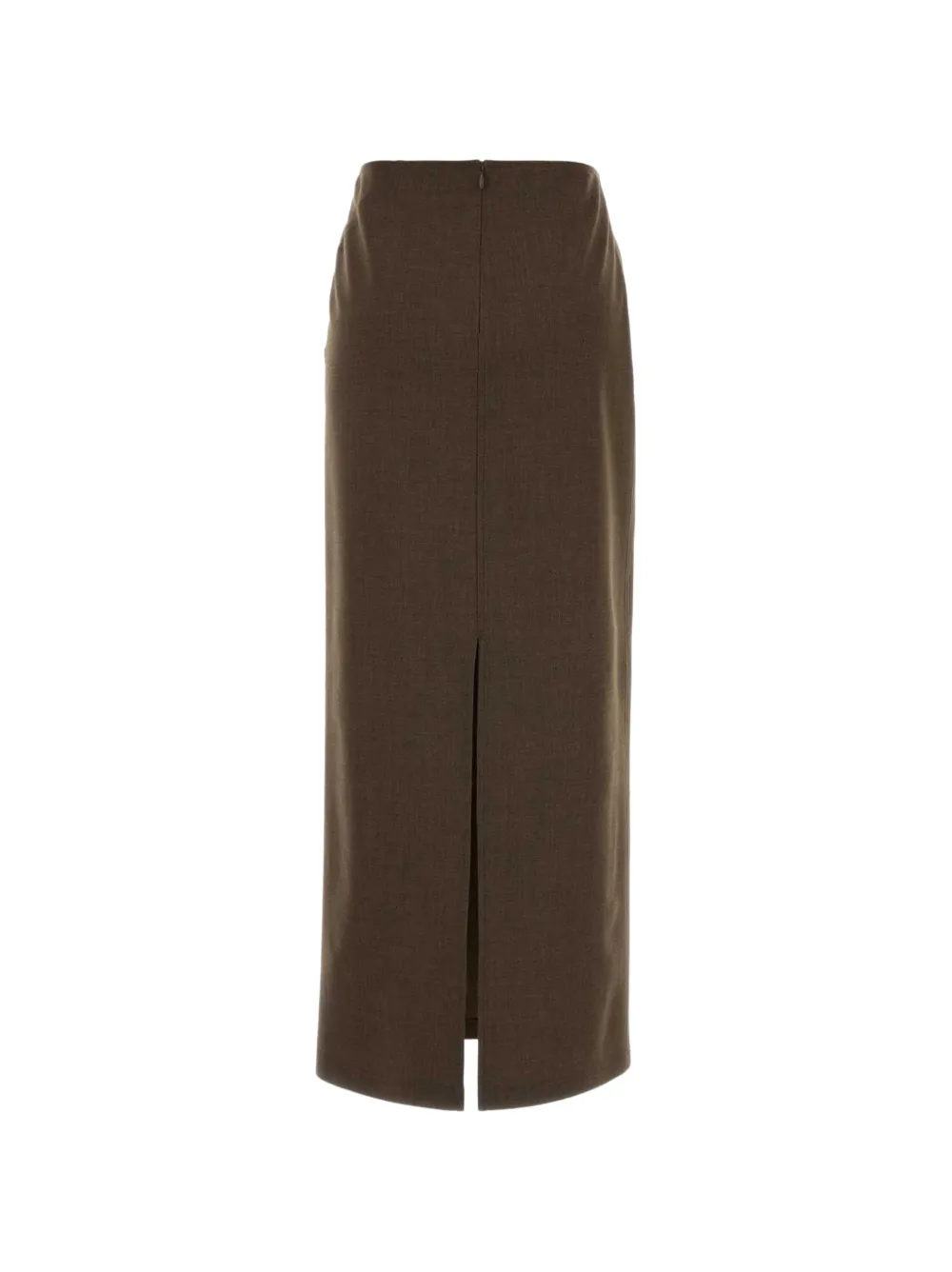 Jil Sander High waist kokerrok met split Bruin