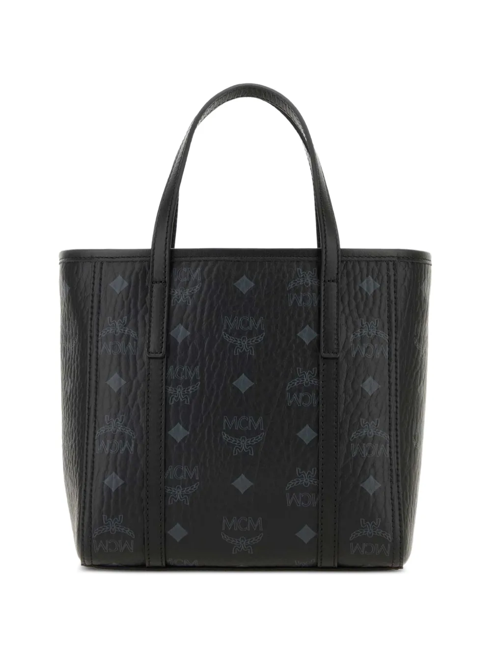 MCM Toni leren shopper met monogram Zwart