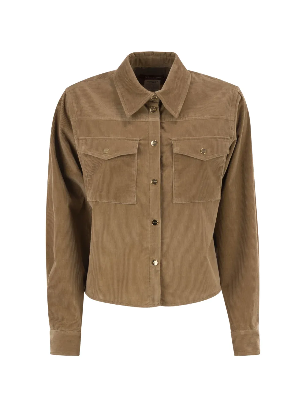 Max Mara corduroy chest-pocket jacket - Nude