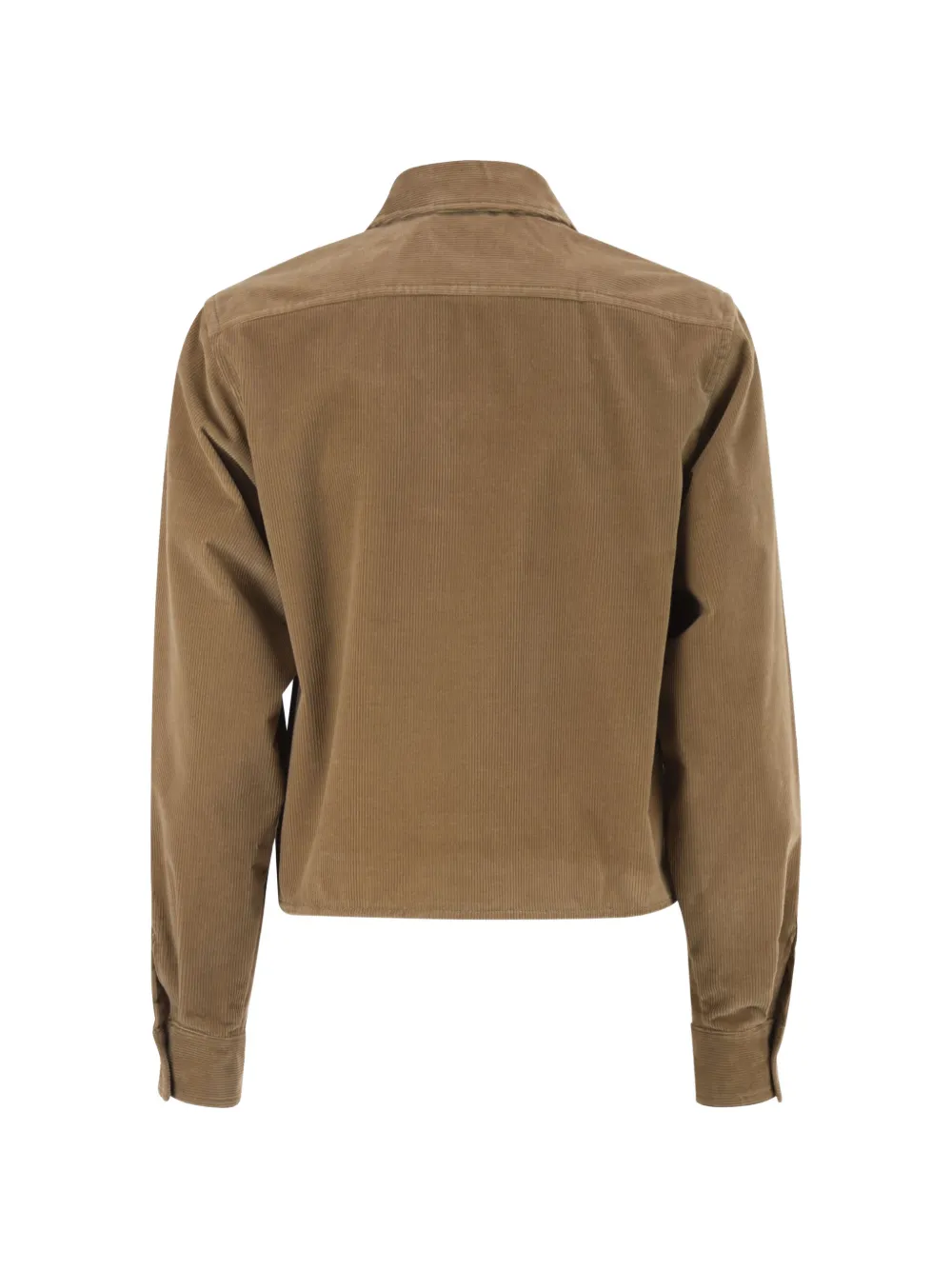 Max Mara Ribfluwelen jack met borstzak Beige