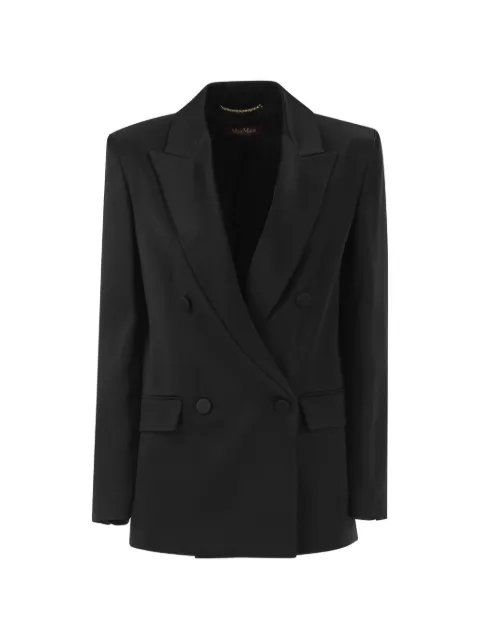 Max Mara double-breasted satin blazer