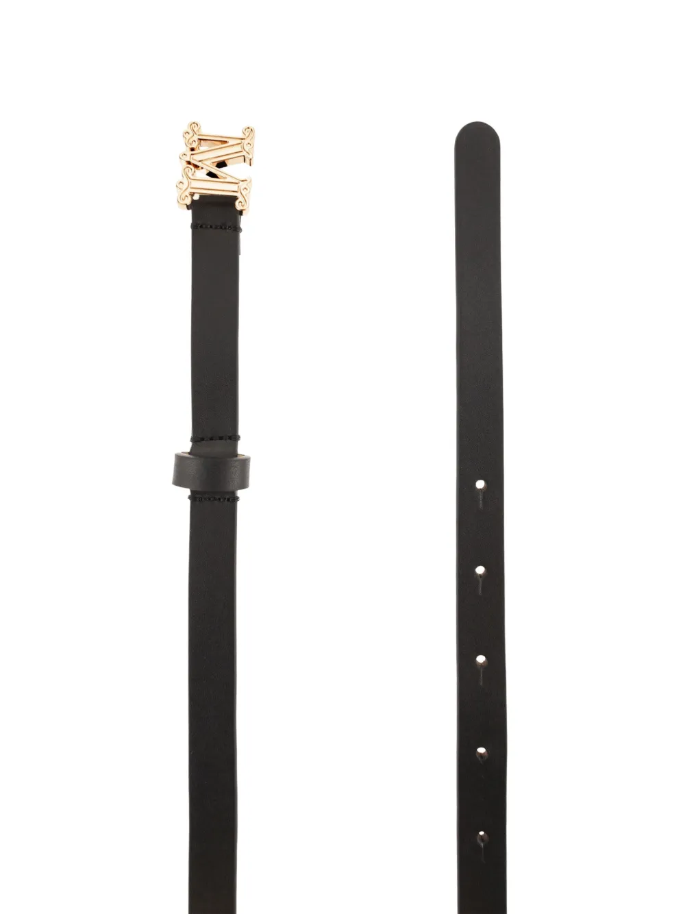Max Mara Leren riem Zwart
