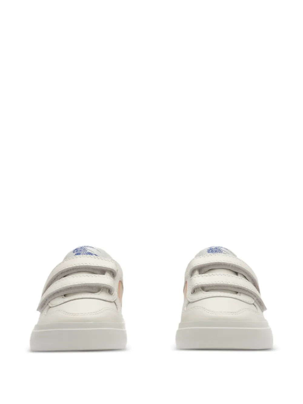 Burberry Kids Geruite leren sneakers Beige