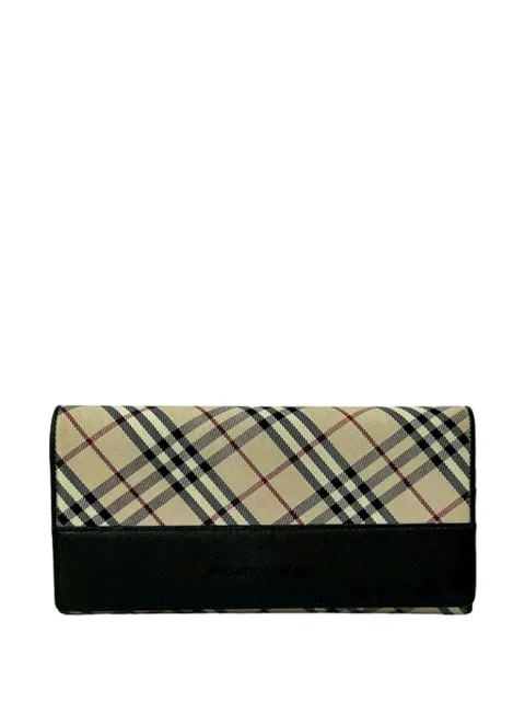 Burberry Pre-Owned 2000-2017 노바 체크 캔버스 장지갑