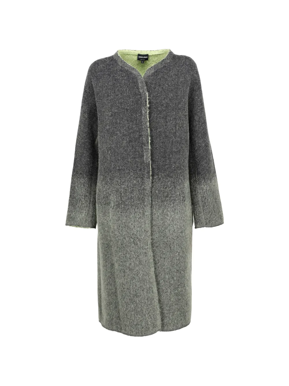 Giorgio Armani Pre-Owned gradient-effect single-breasted coat - Grau