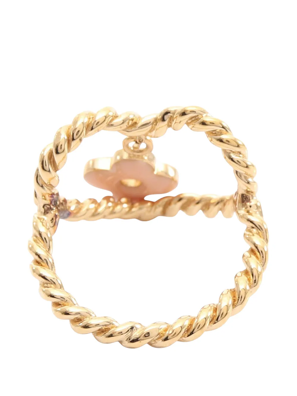 Louis Vuitton Pre-owned 2010 Gold Plated and Enamel Sweet Monogram in My Heart Ring Costume Ring, view 2