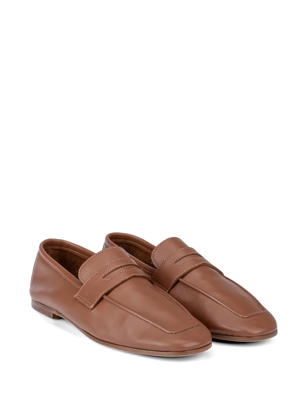 SOPHIQUE Essenziale leren loafers Bruin