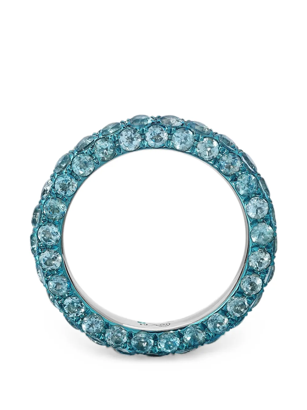 graziela three-sided blue topaz ring - Silber