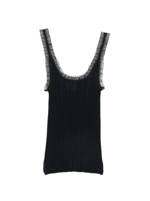 Forte Forte lace-trim ribbed top