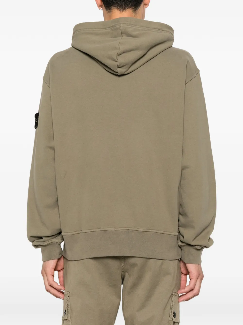 Stone Island Hoodie met logopatch Groen