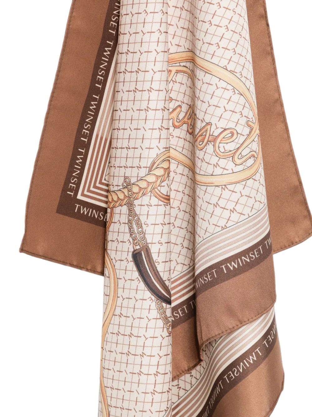 TWINSET Sjaal met logoprint Beige