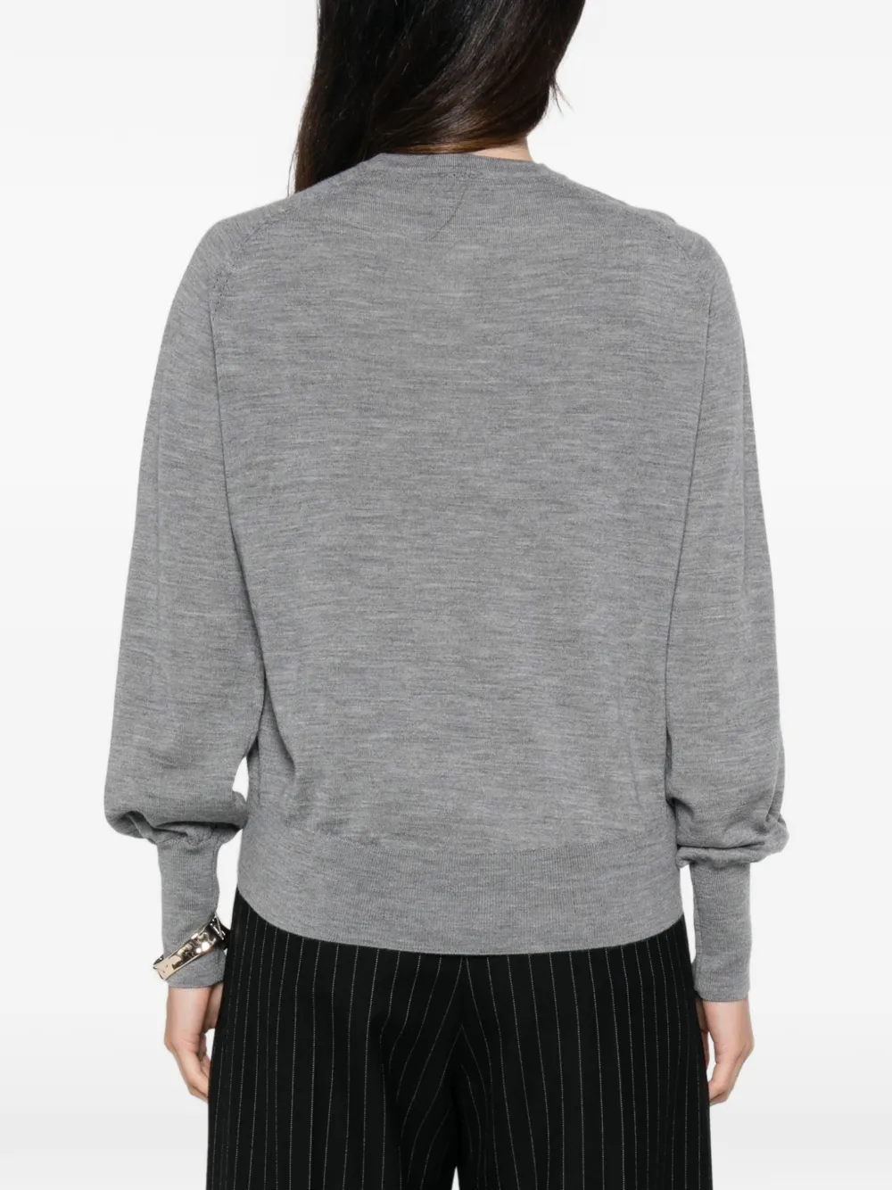 LIU JO button-up wool cardigan Grijs