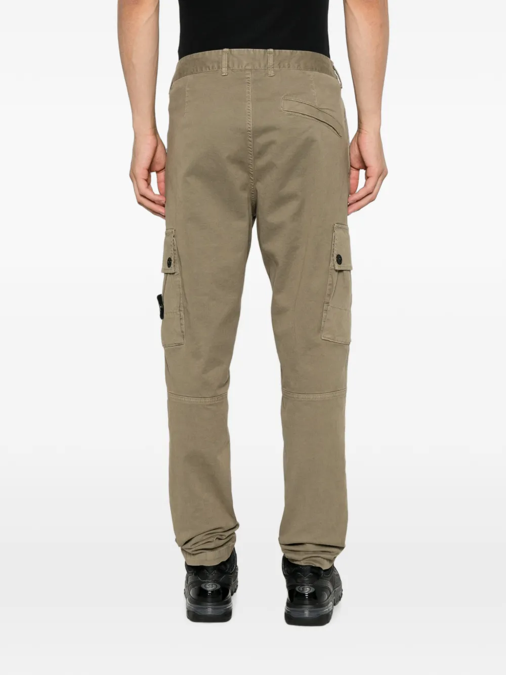 Stone Island 3100034 slim-fit cargo broek met ritszakken Groen
