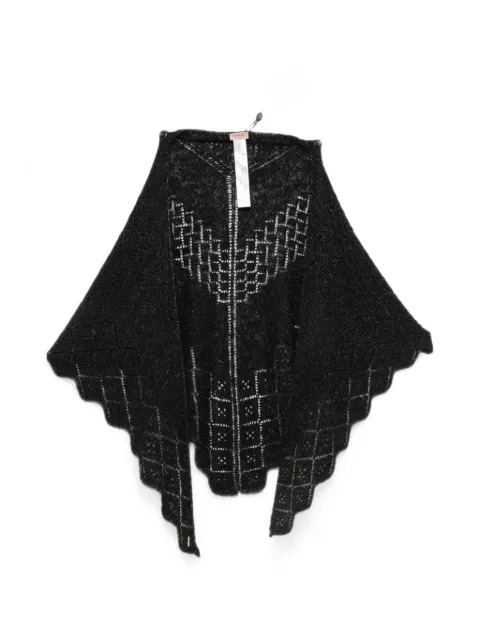 TWINSET geometric-knit scalloped scarf