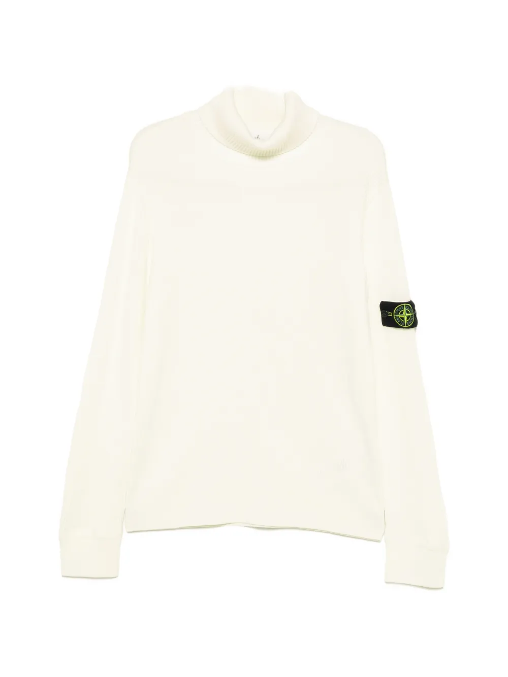 Stone Island ribbed-knit roll-neck sweater - Weiß