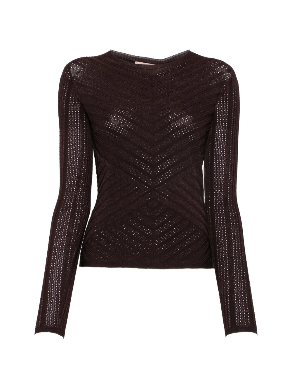 TWINSET pointelle-knit sweater - Braun