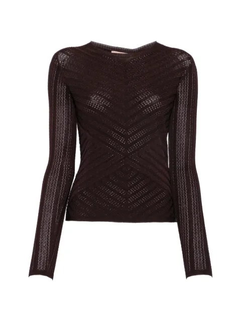TWINSET pointelle-knit sweater
