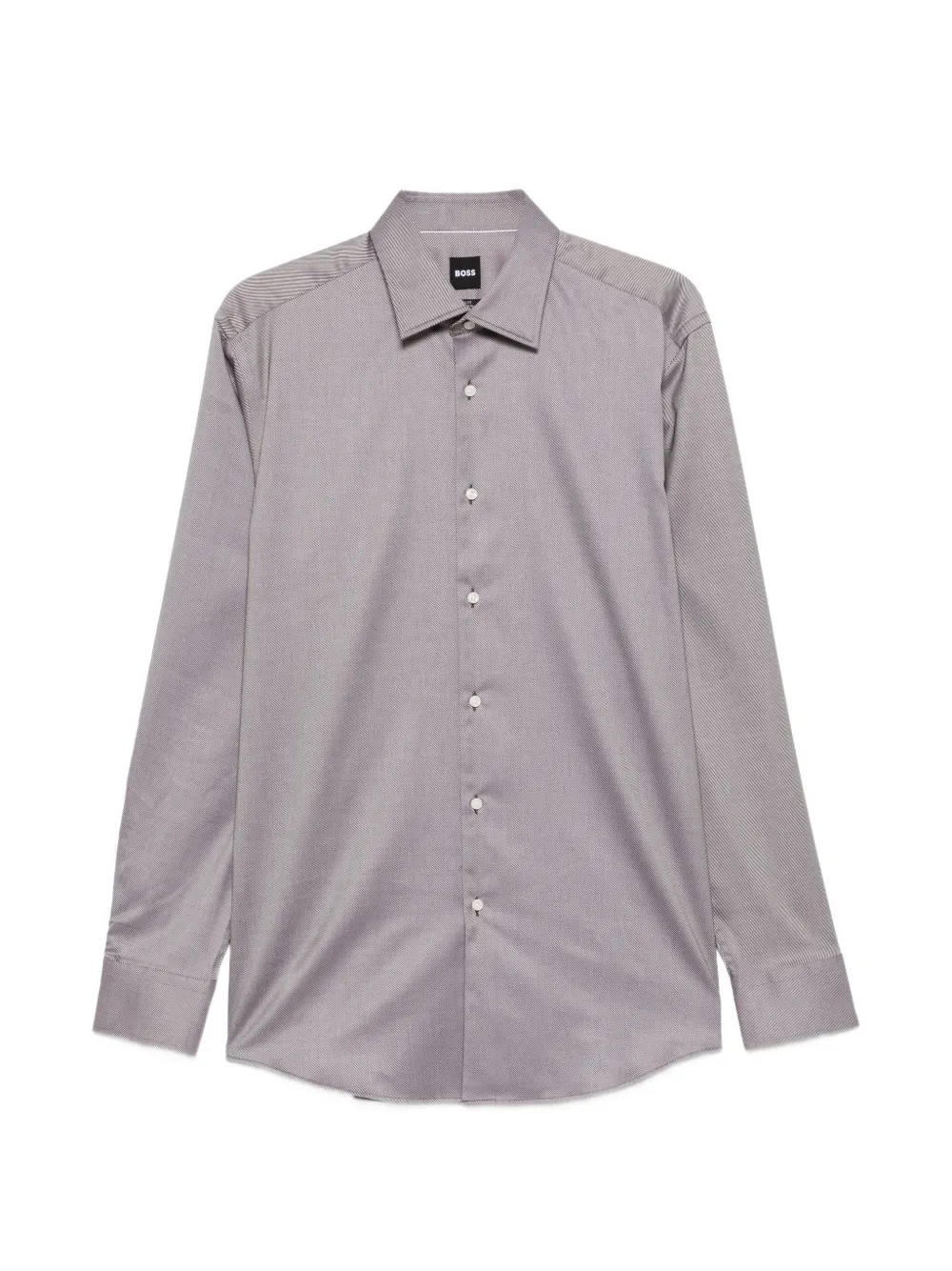 BOSS micro-stripe cotton shirt - Braun