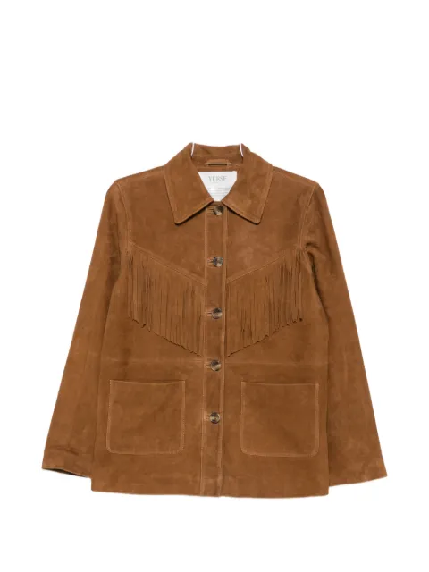 YERSE fringe-trimmed leather jacket