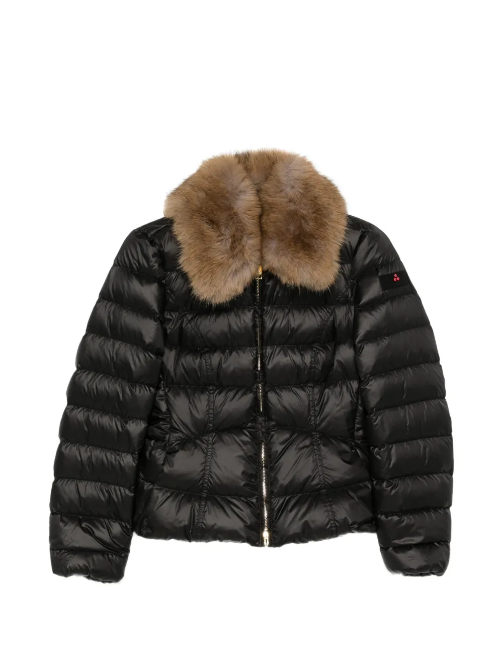 Peuterey Jisk MQN faux-fur collar quilted jacket Zwart