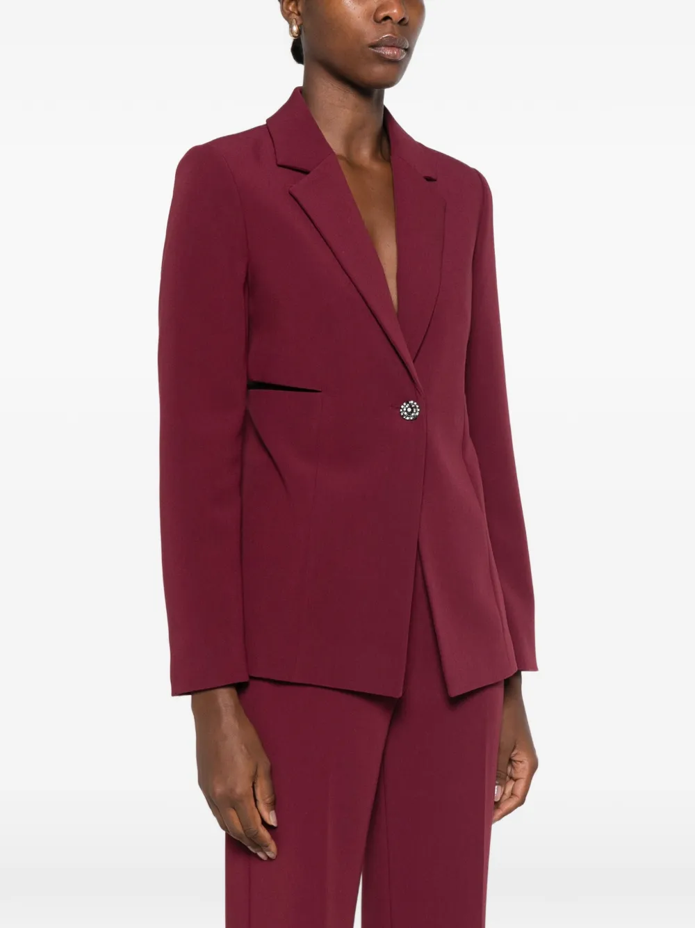 TWINSET cut-out single-breasted blazer Rood