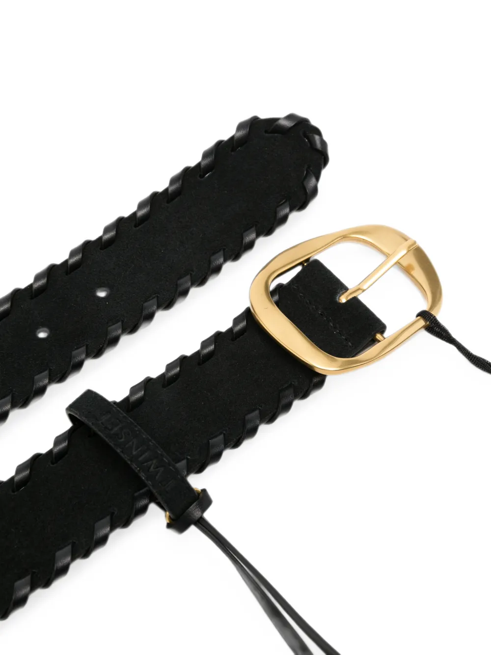 TWINSET Riem met kwastje en stikselafwerking Zwart