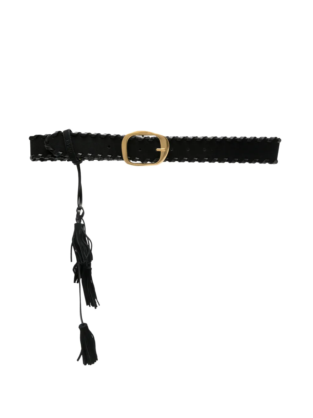 TWINSET tassel-detail whipstitch-trim belt - Nero