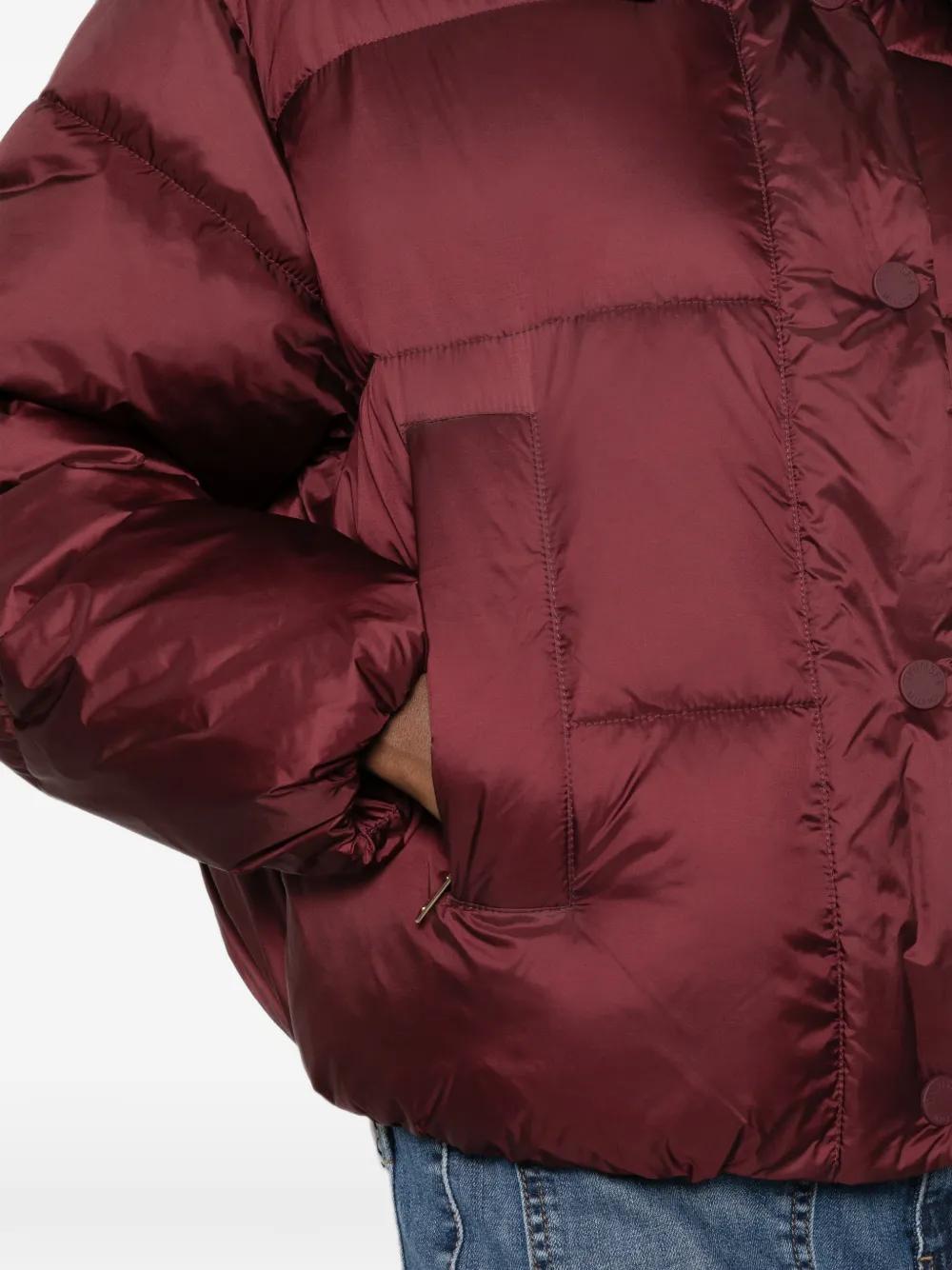 TWINSET Gewatteerd donsjack met capuchon Rood