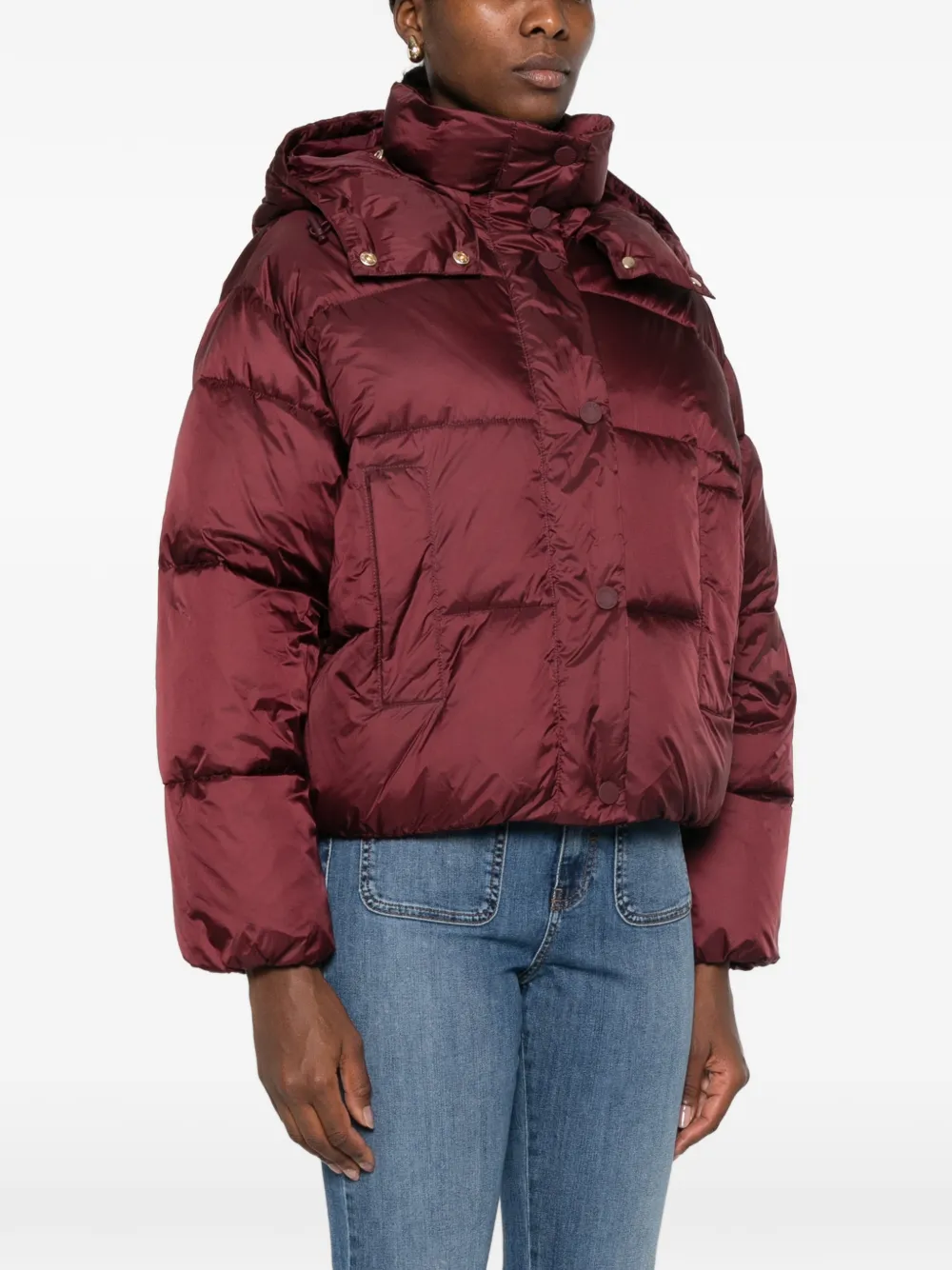 TWINSET Gewatteerd donsjack met capuchon Rood