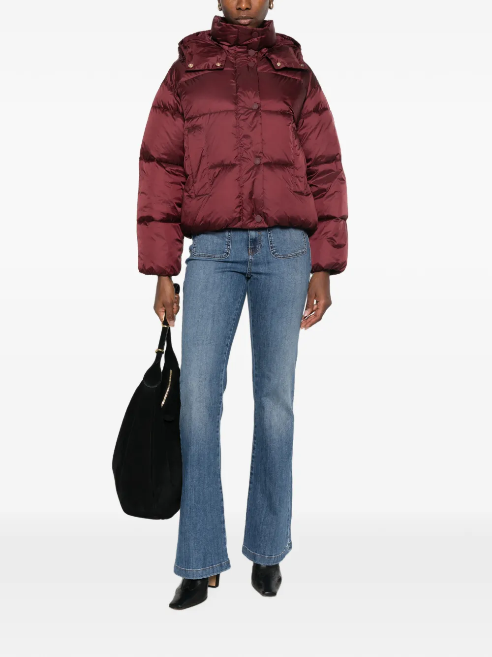 TWINSET Gewatteerd donsjack met capuchon Rood
