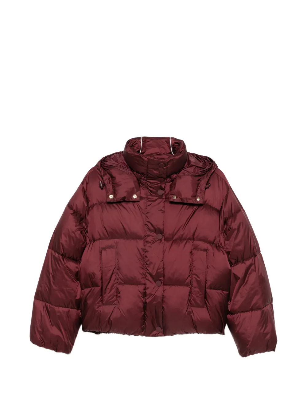TWINSET quilted hooded puffer jacket - Rot