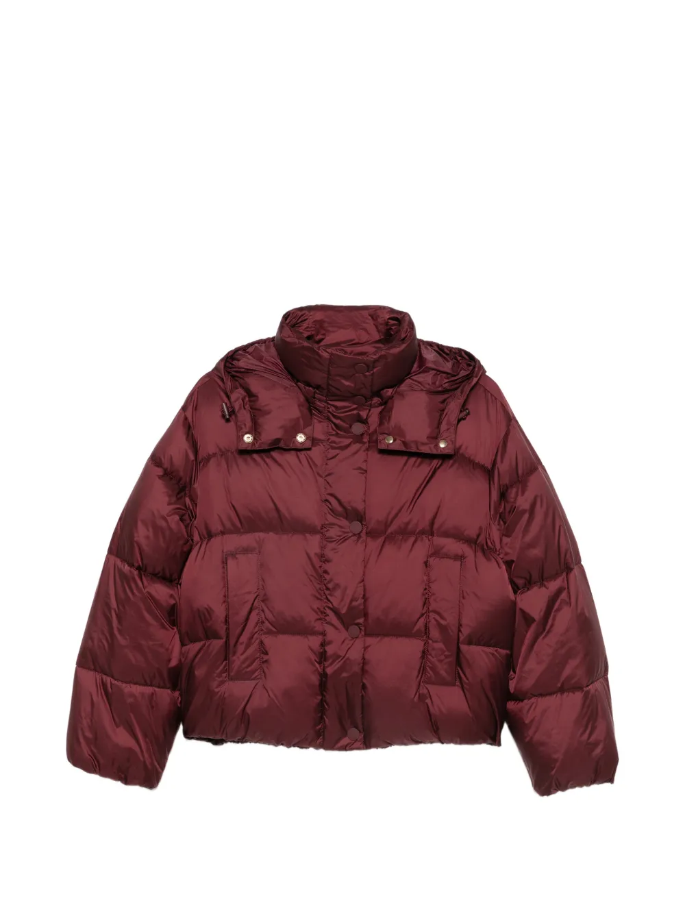 TWINSET quilted hooded puffer jacket - Rosso