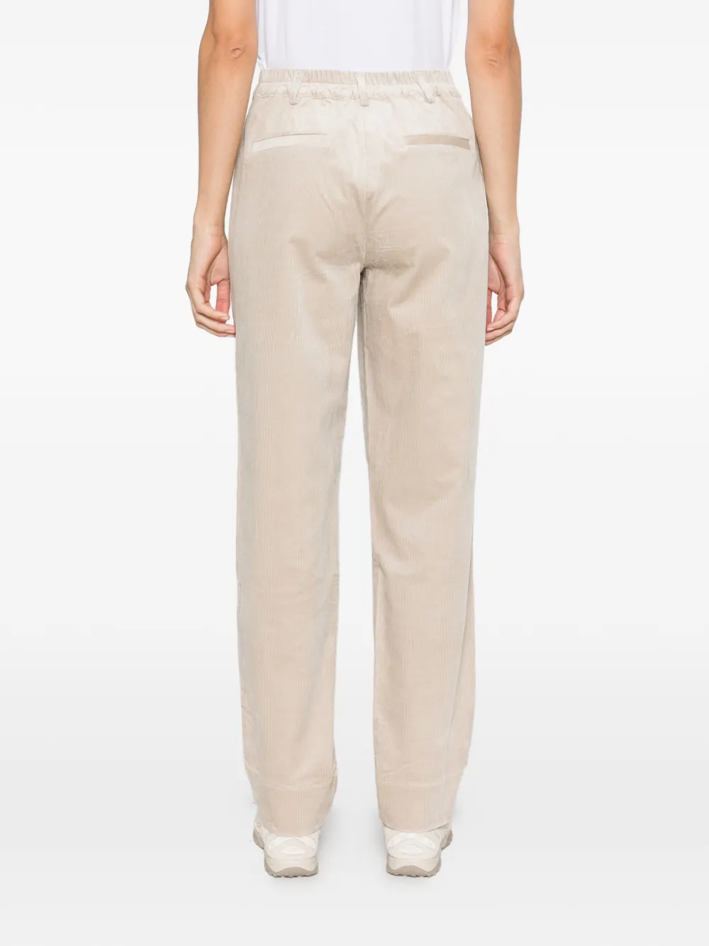 YERSE Ribfluwelen straight broek Beige