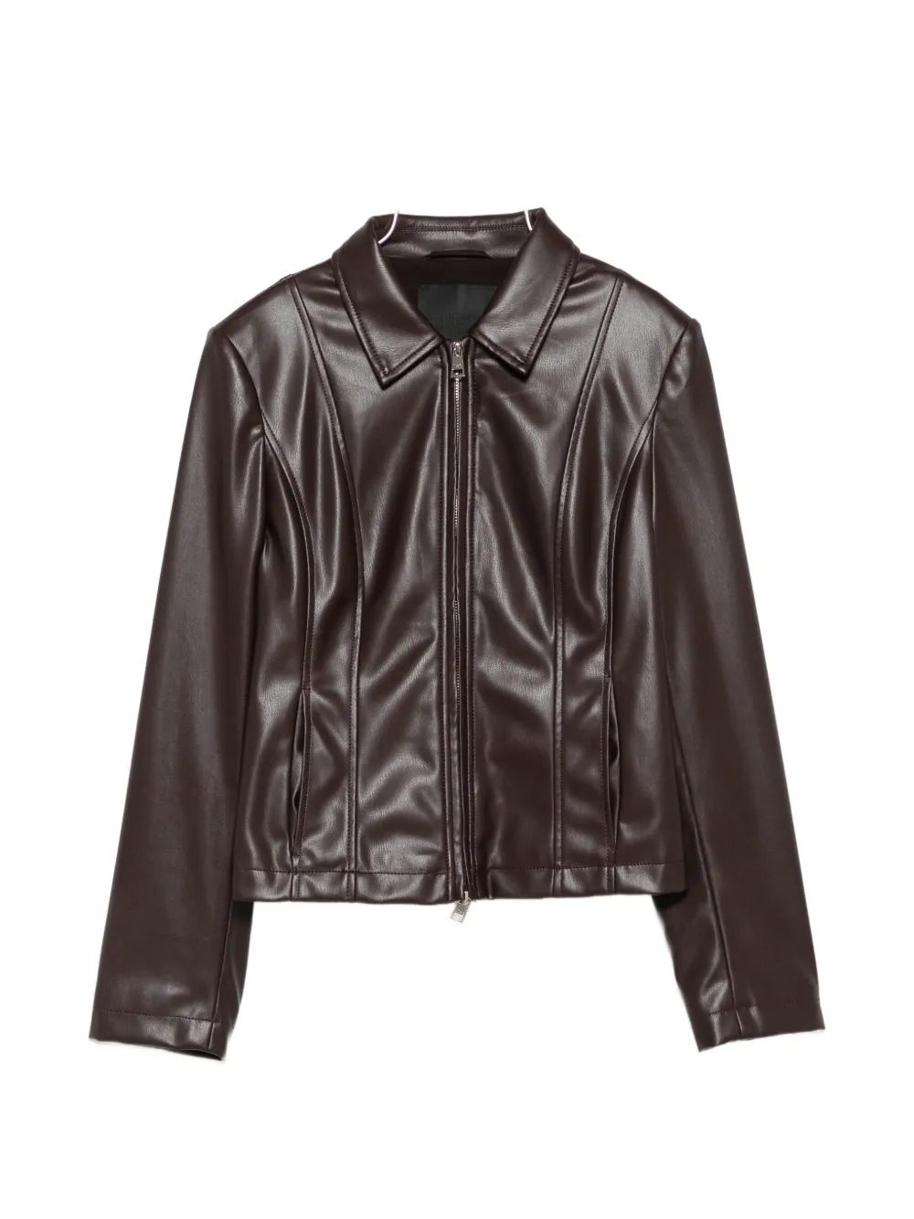 LIU JO belted zip-up jacket - Marrone