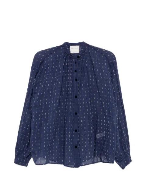 Forte Forte geometric-print tie-neck shirt