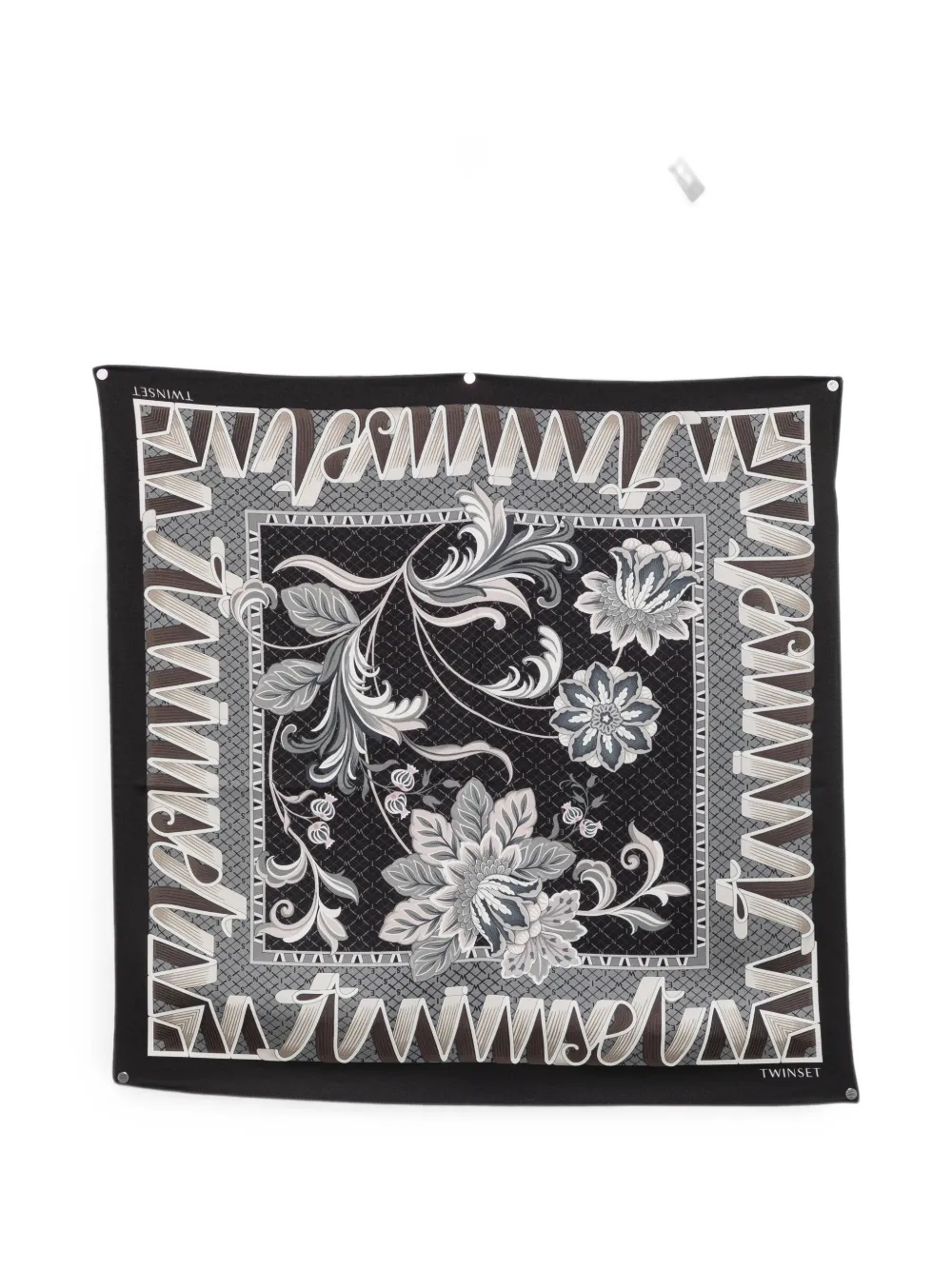 TWINSET floral-print scarf - Schwarz