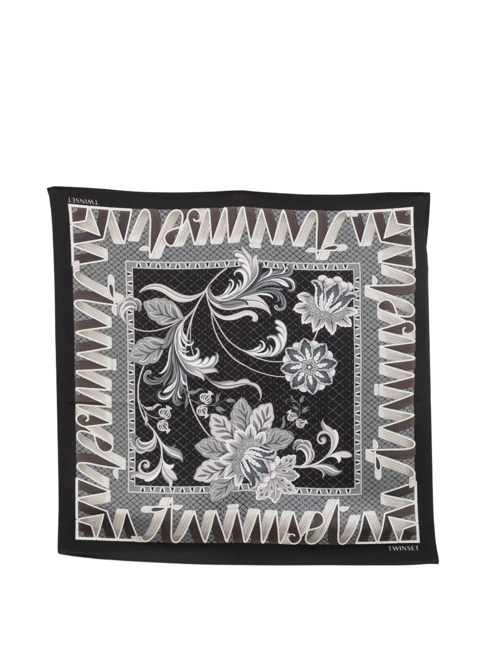 TWINSET floral-print scarf - Nero