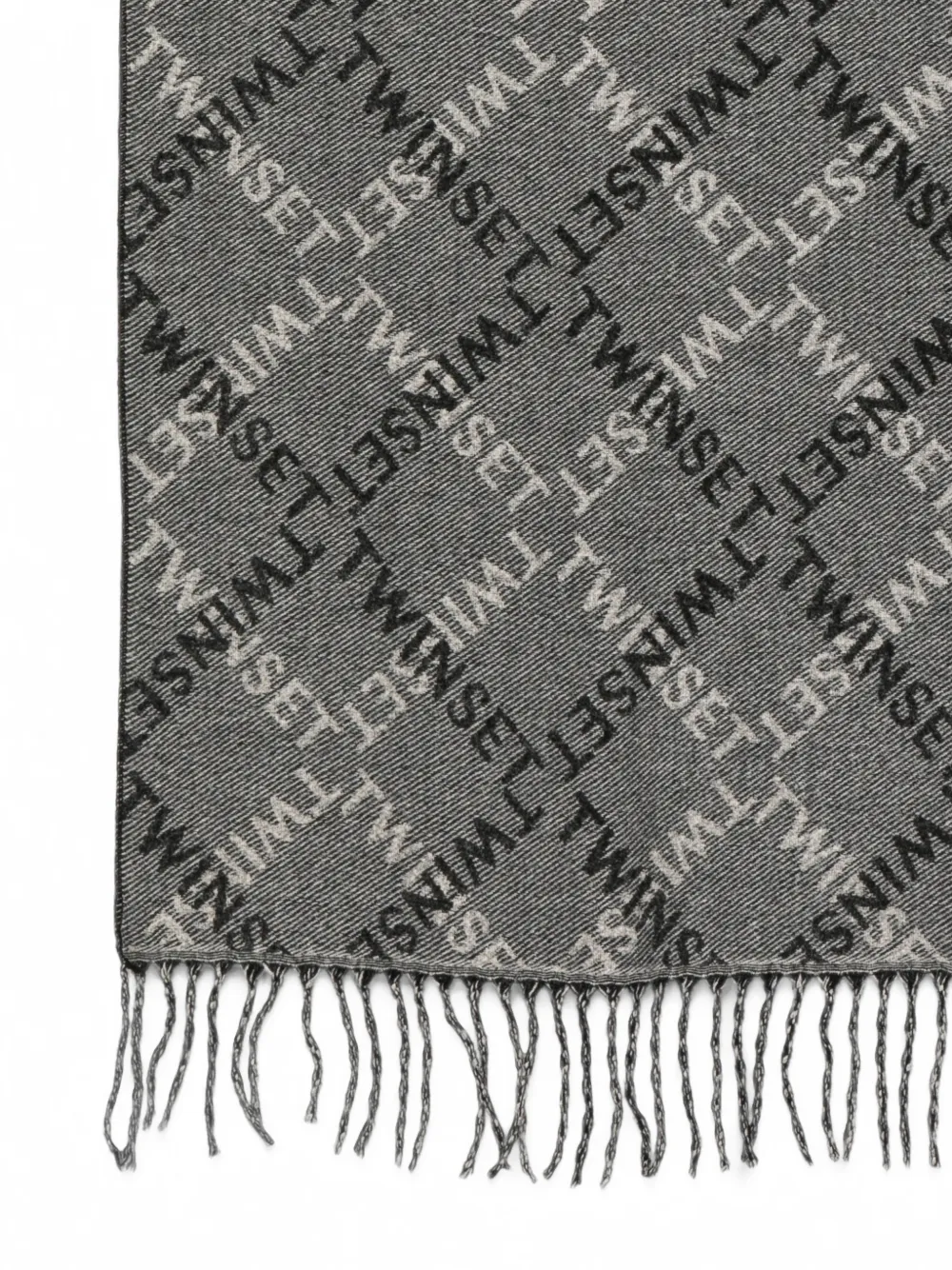 TWINSET Sjaal met logoprint Grijs