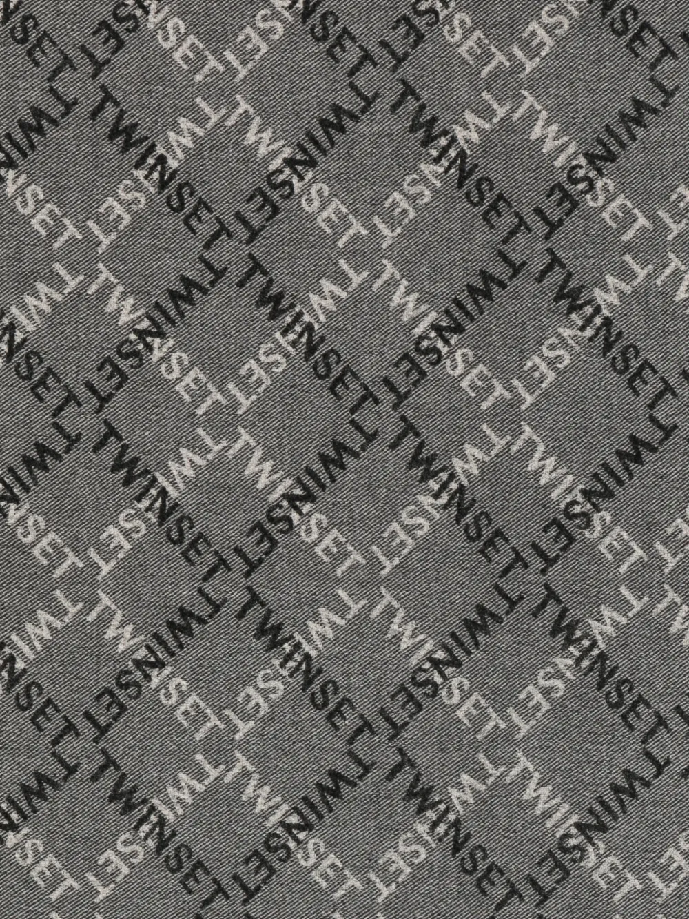 TWINSET Sjaal met logoprint Grijs