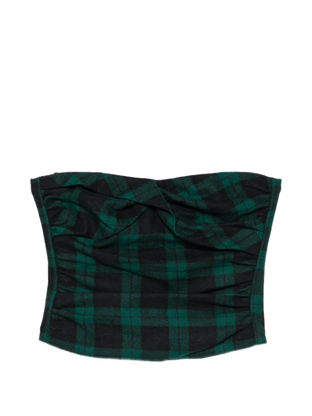 Forte Forte haut-bustier à carreaux - Vert Forte Forte haut-bustier à carreaux - Vert