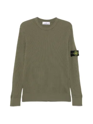 Stone Island Ribbed crew-neck Sweater | Green | FARFETCH
