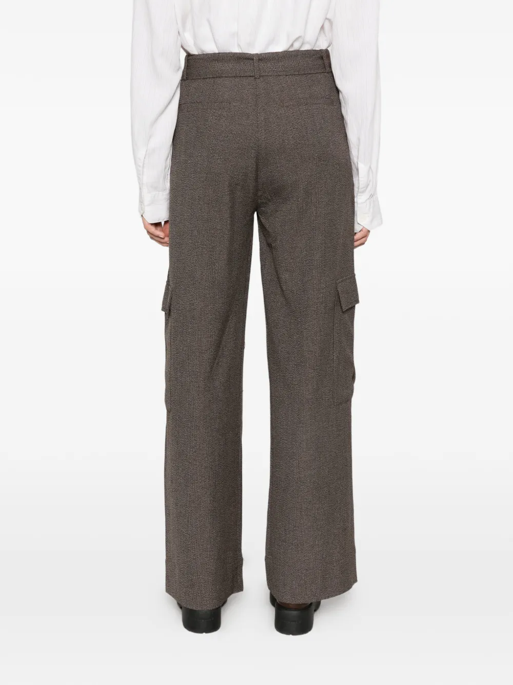 YERSE Broek met wijde pijpen Bruin