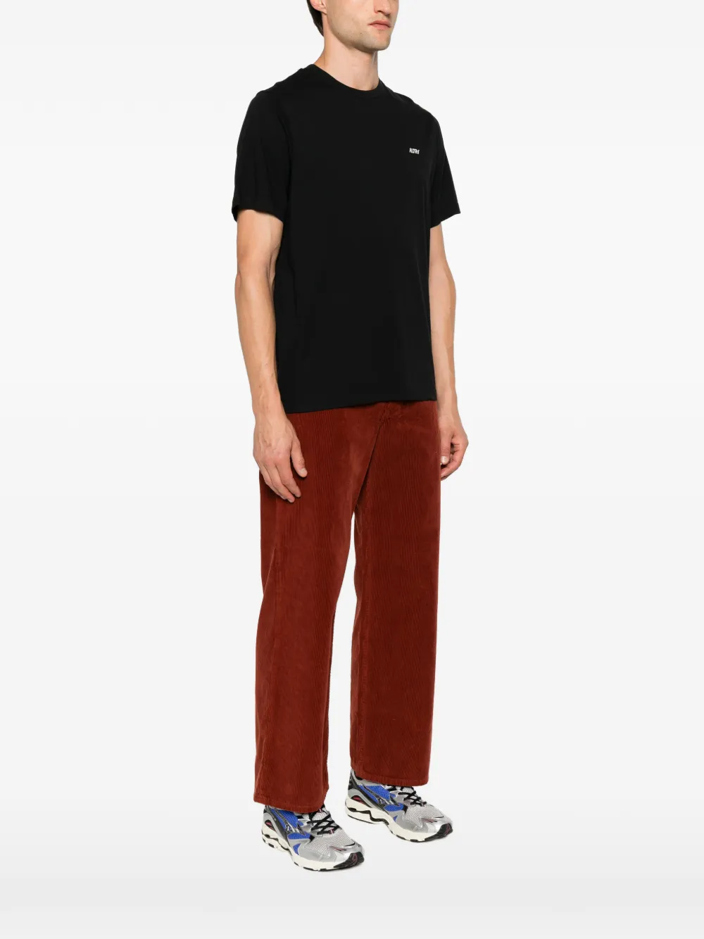 Autry T-shirt met geborduurd logo Zwart